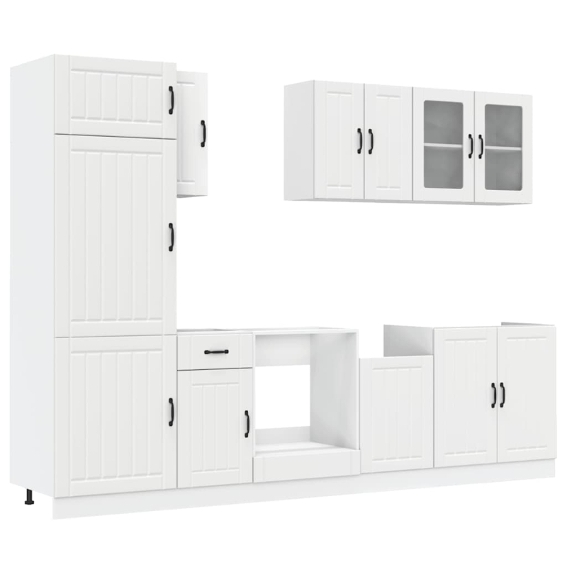 8-tlg. Küchenschrank-Set Lucca Weiß Holzwerkstoff