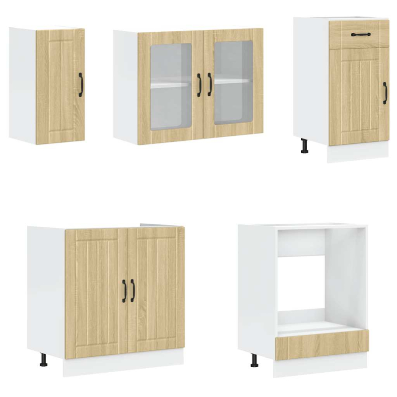 8-tlg. Küchenschrank-Set Lucca Sonoma-Eiche Holzwerkstoff