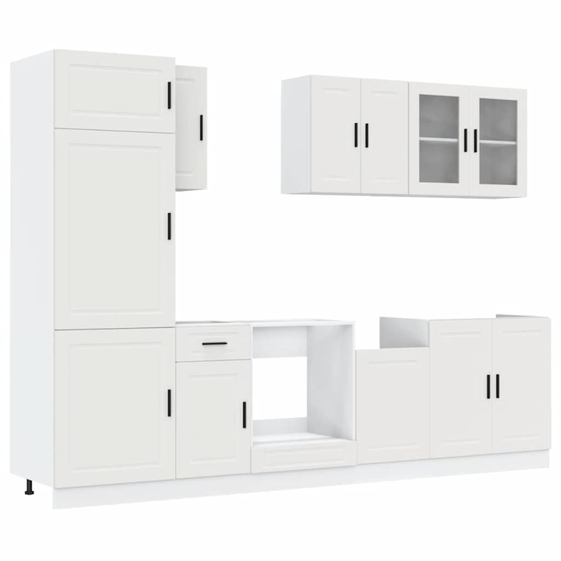 8-tlg. Küchenschrank-Set Porto Weiß Holzwerkstoff