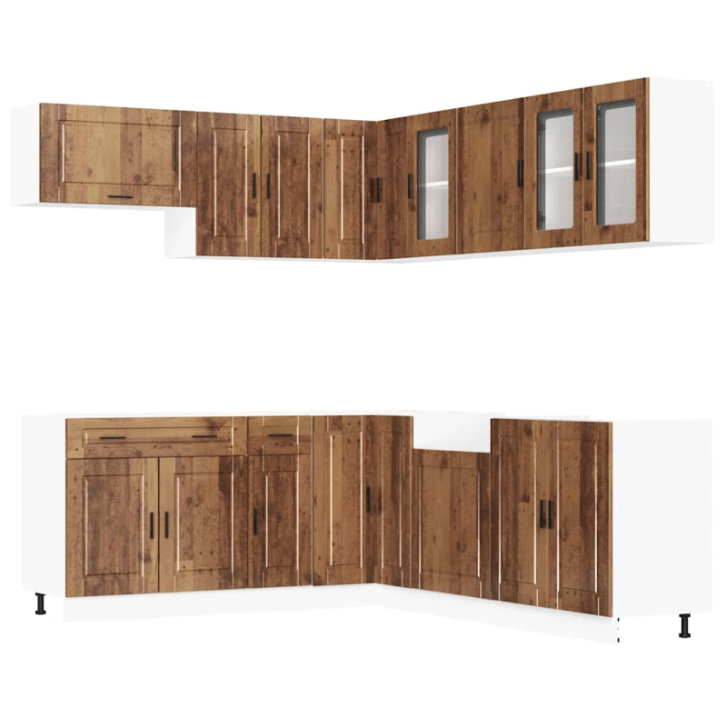11-tlg. Küchenschrank-Set Porto Altholz-Optik Holzwerkstoff
