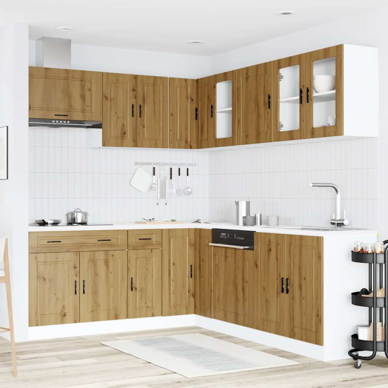 11-tlg. Küchenschrank-Set Porto Artisan-Eiche Holzwerkstoff