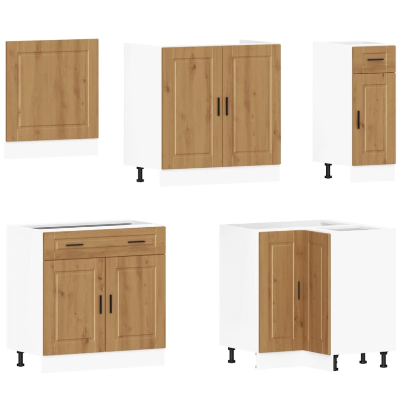11-tlg. Küchenschrank-Set Porto Artisan-Eiche Holzwerkstoff