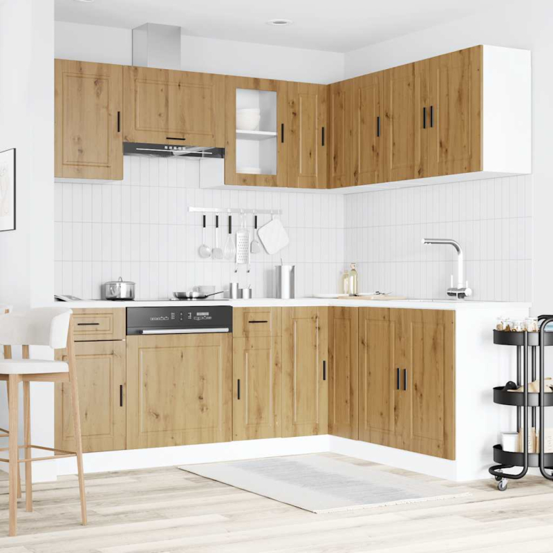 11-tlg. Küchenschrank-Set Porto Artisan-Eiche Holzwerkstoff