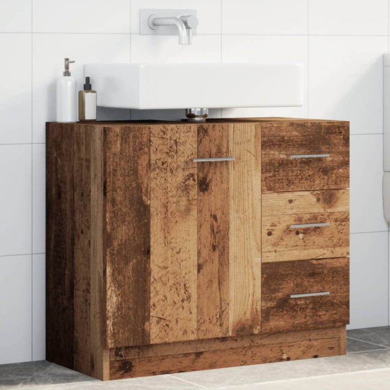Waschbeckenunterschrank Altholz-Optik 63x30x54 cm Holzwerkstoff