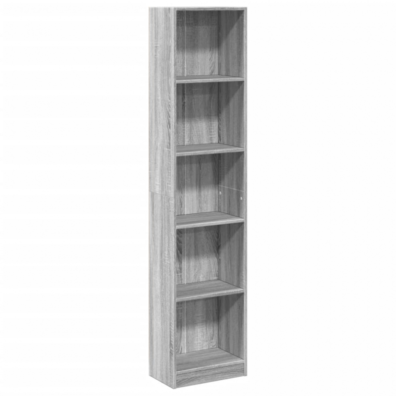 Bücherregal Grau Sonoma 40x24x176 cm Holzwerkstoff