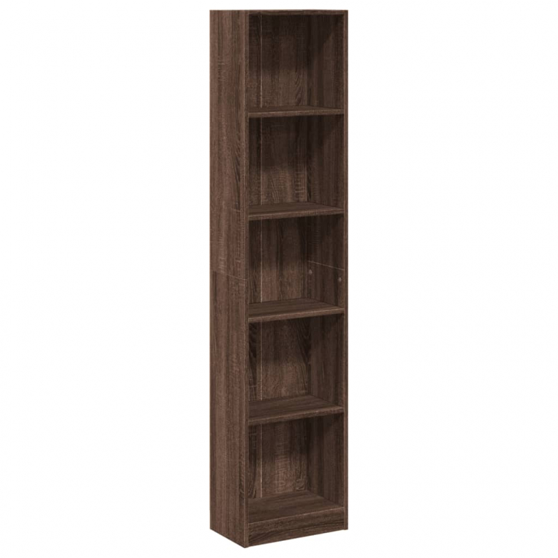 Bücherregal Braun Eichen-Optik 40x24x176 cm Holzwerkstoff