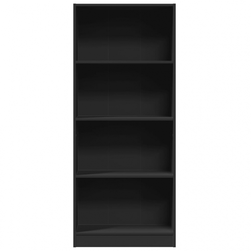 Bücherregal Schwarz 60x24x143 cm Holzwerkstoff