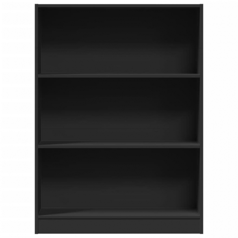 Bücherregal Schwarz 80x24x109 cm Holzwerkstoff