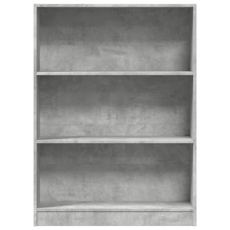 Bücherregal Betongrau 80x24x109 cm Holzwerkstoff