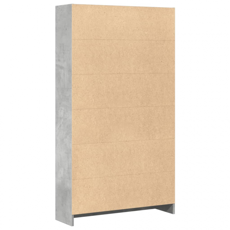 Bücherregal Betongrau 80x24x143 cm Holzwerkstoff