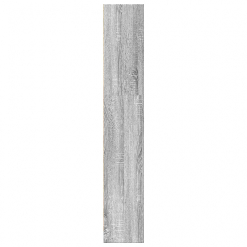 Bücherregal Grau Sonoma 80x24x143 cm Holzwerkstoff