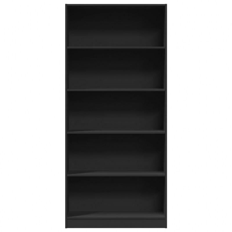 Bücherregal Schwarz 80x24x176 cm Holzwerkstoff