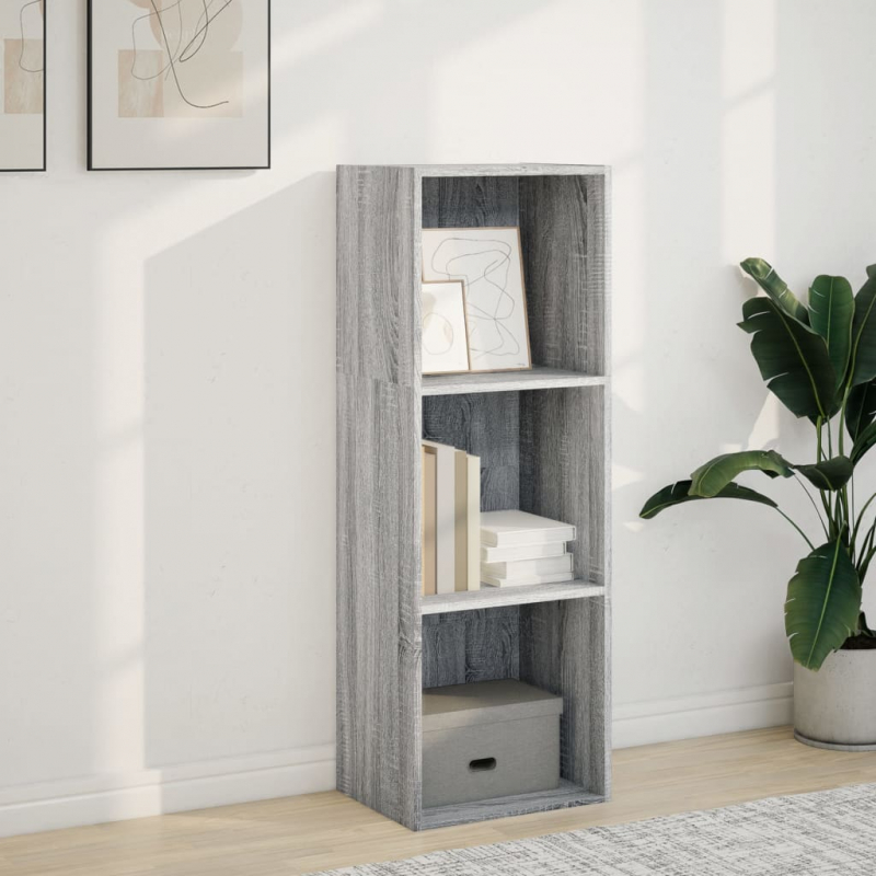 Bücherregal Grau Sonoma 40x30x114 cm Holzwerkstoff