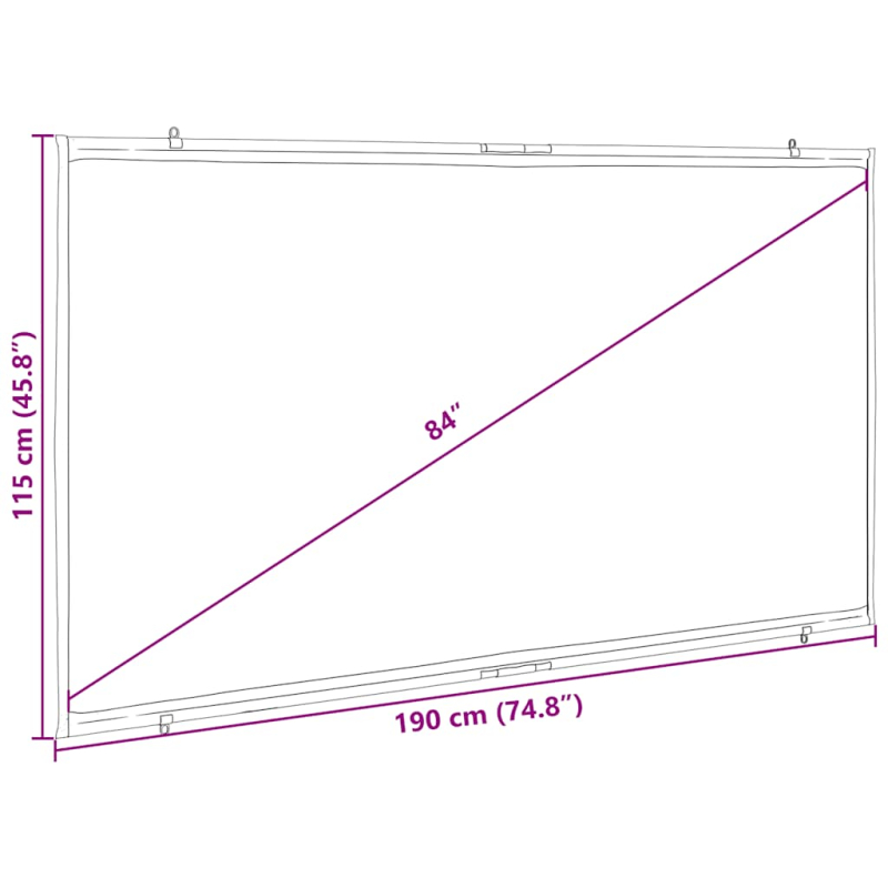 Beamer Leinwand Wandhängend 84 Zoll 16:9