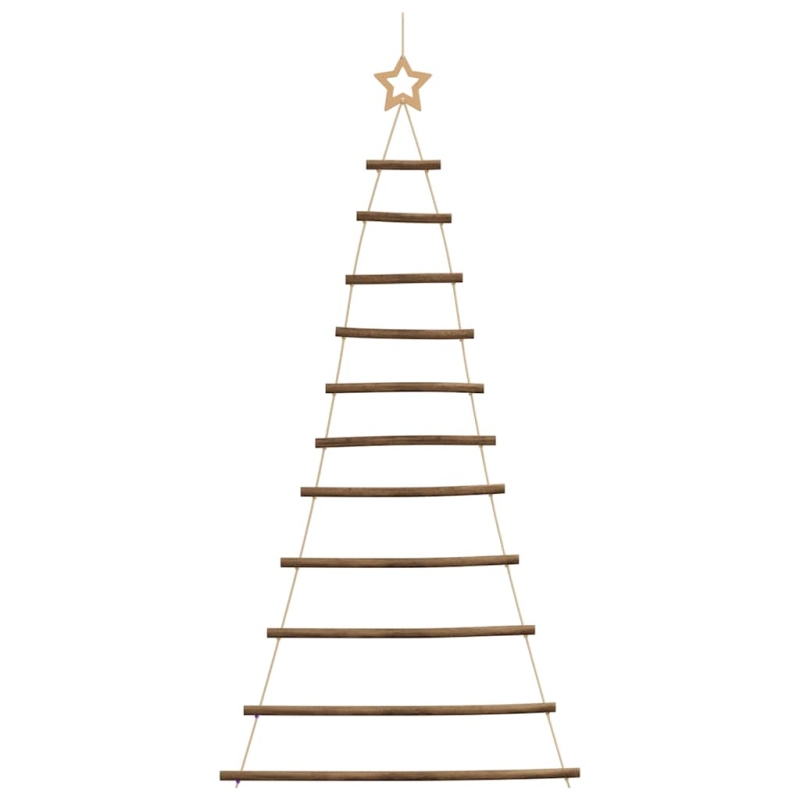 vidaXL Weihnachtsbaum mit Spitzensternen Aufhängen 74x150 cm