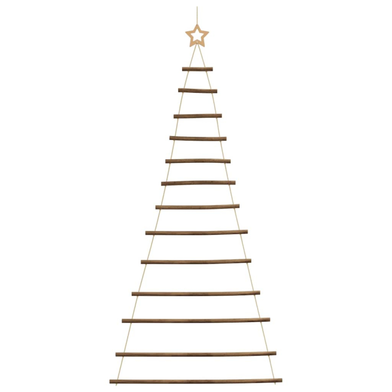 vidaXL Weihnachtsbaum mit Spitzensternen Aufhängen 86x180 cm