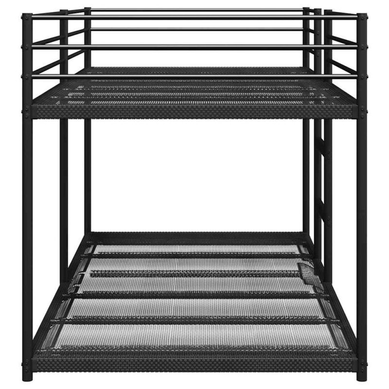 Etagenbett ohne Matratze Schwarz 80x200 cm Stahl