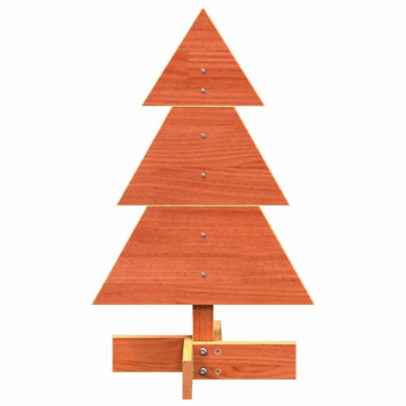 Weihnachtsbaum zum Schmücken Wachsbraun 60 cm Massivholz Kiefer