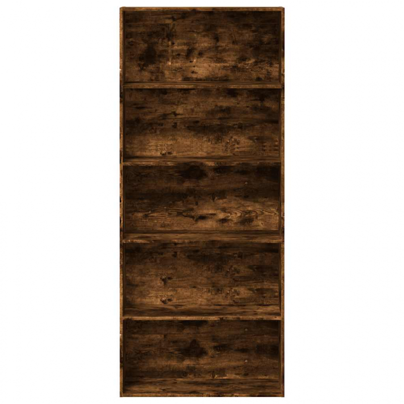 Bücherregal Räuchereiche 80x30x189 cm Holzwerkstoff