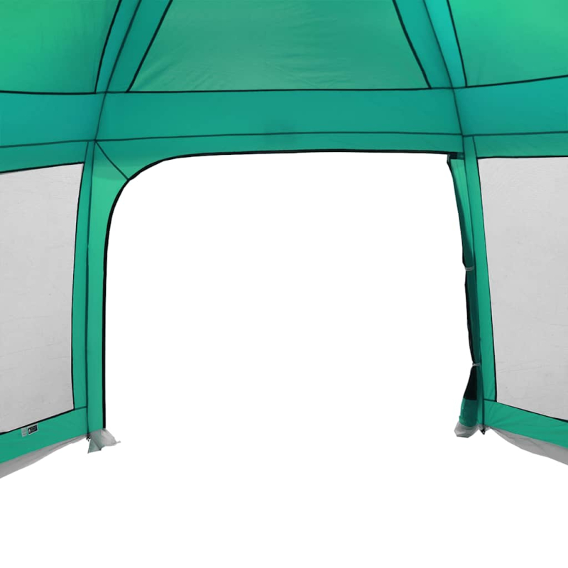 Poolzelt mit abnehmbarem Überzelt Netzwänden Meergrün 618x532cm