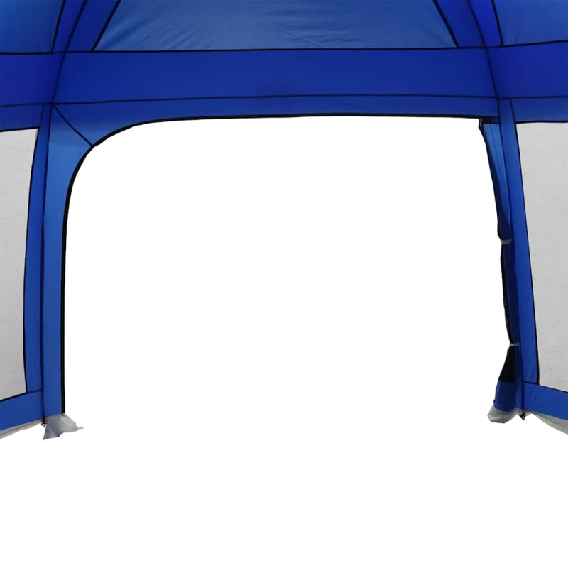 Poolzelt mit abnehmbarem Überzelt Netzwänden Azurblau 670x590cm