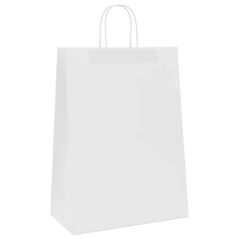 Papiertragetaschen 250 Stk. mit Henkeln Weiß 32x17x44 cm