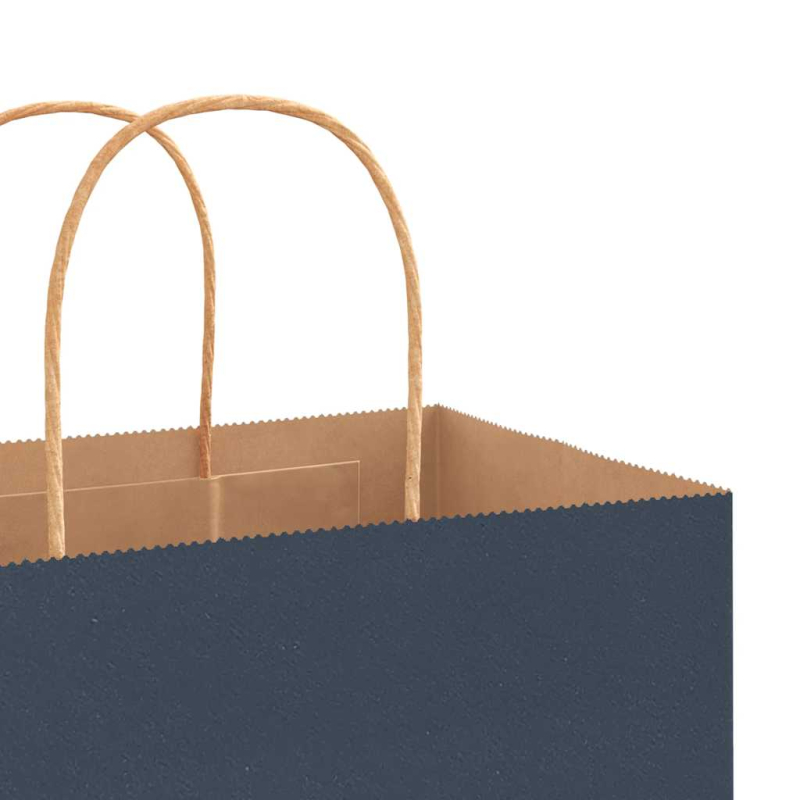 Papiertragetaschen 50 Stk. mit Henkeln Blau 54x15x49 cm