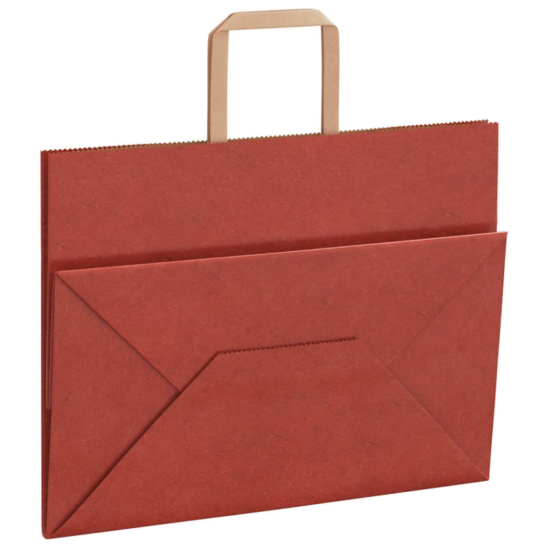 Papiertragetaschen 50 Stk. mit Henkeln Rot 32x17x25 cm