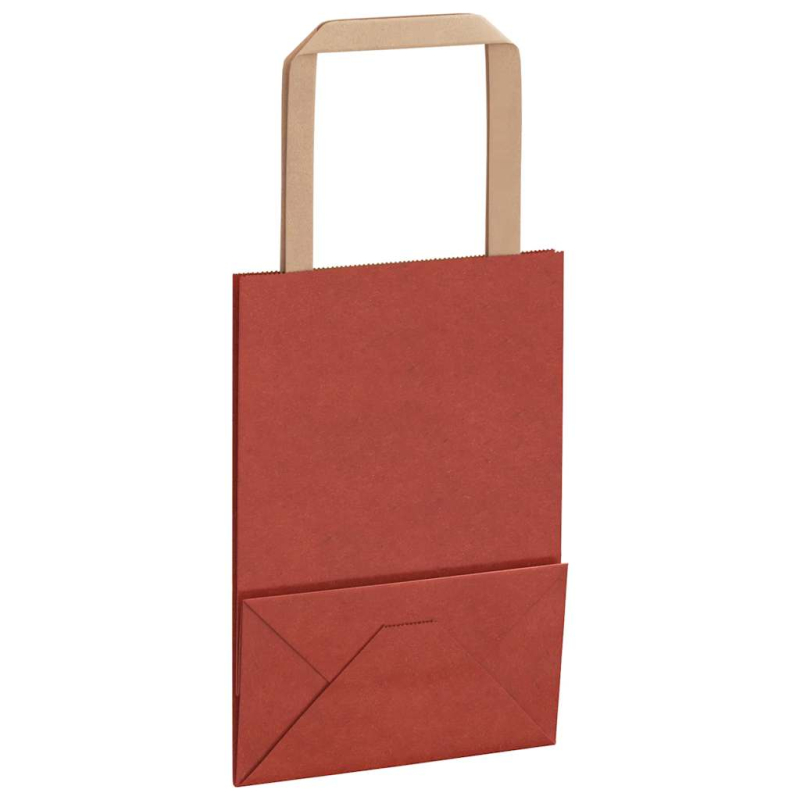Papiertragetaschen 250 Stk. mit Henkeln Rot 15x8x21 cm