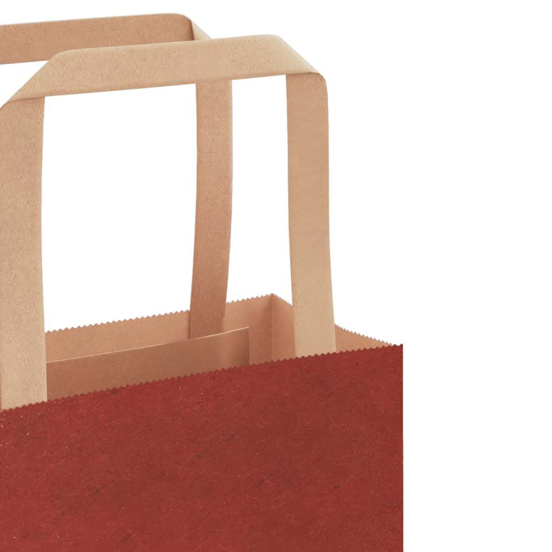 Papiertragetaschen 250 Stk. mit Henkeln Rot 15x8x21 cm