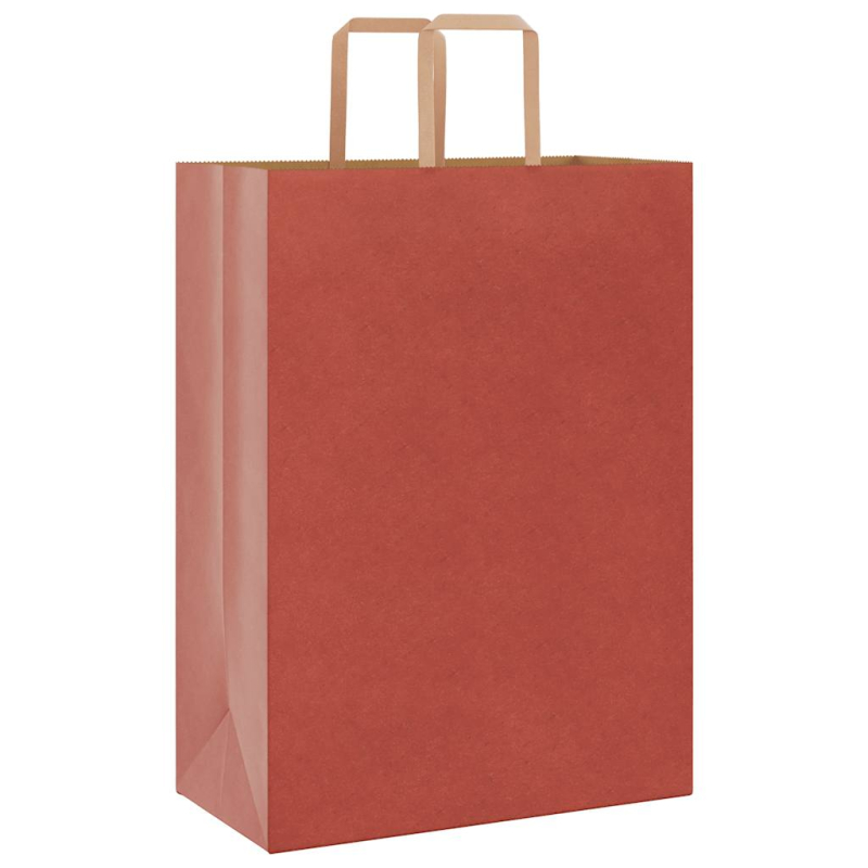 Papiertragetaschen 250 Stk. mit Henkeln Rot 32x17x44 cm