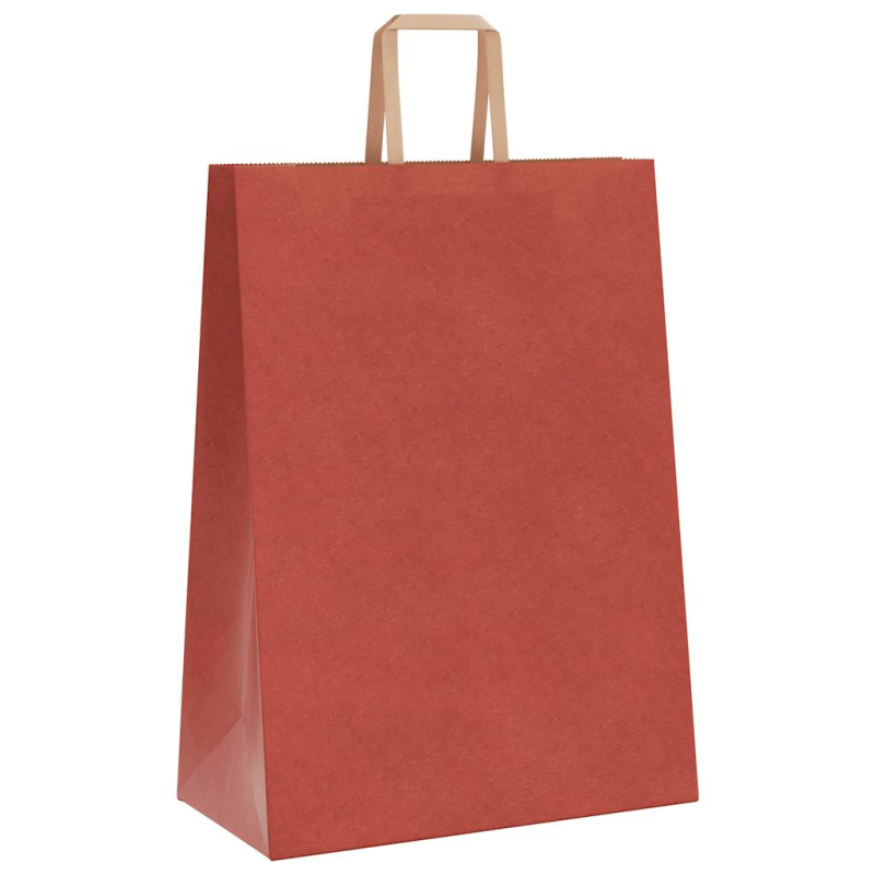 Papiertragetaschen 250 Stk. mit Henkeln Rot 32x17x44 cm