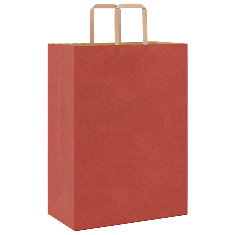 Papiertragetaschen 250 Stk. mit Henkeln Rot 32x17x44 cm
