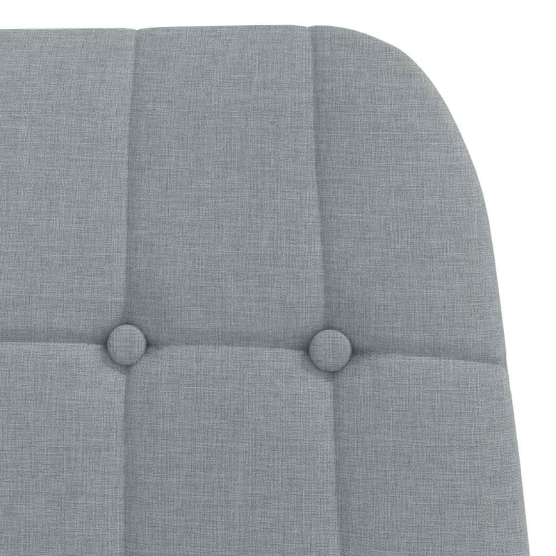 Relaxsessel mit Hocker Hellgrau Stoff