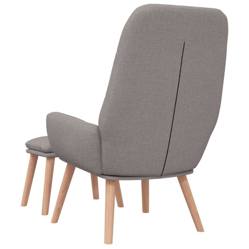 Relaxsessel mit Hocker Taupe Stoff