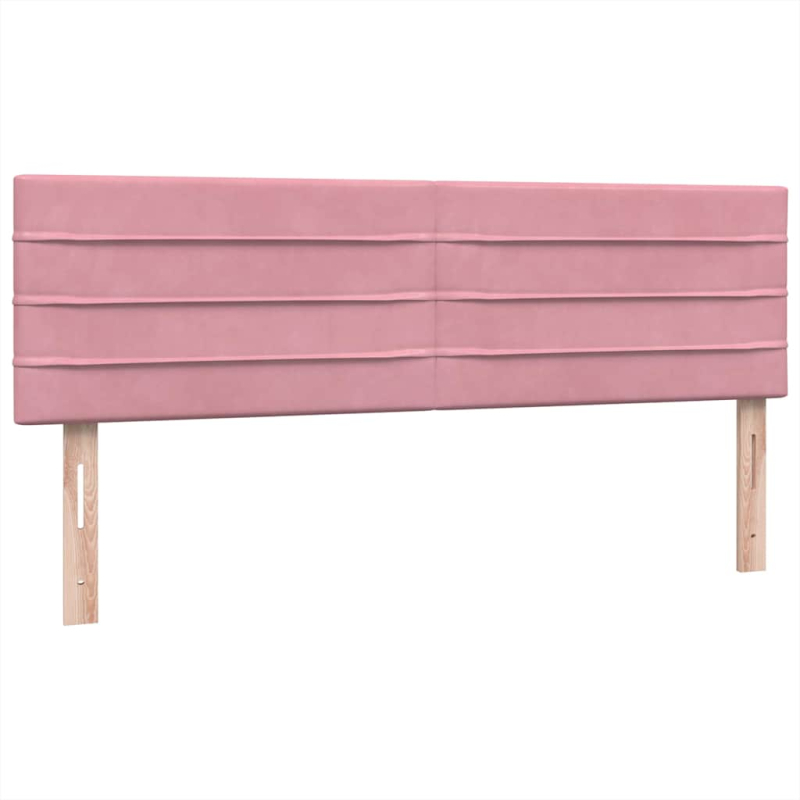 Boxspringbett mit Matratze Rosa 160x210 cm Samt