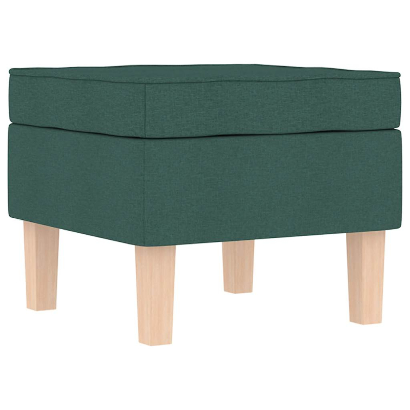 Schaukelstuhl mit Fußhocker Dunkelgrün Stoff