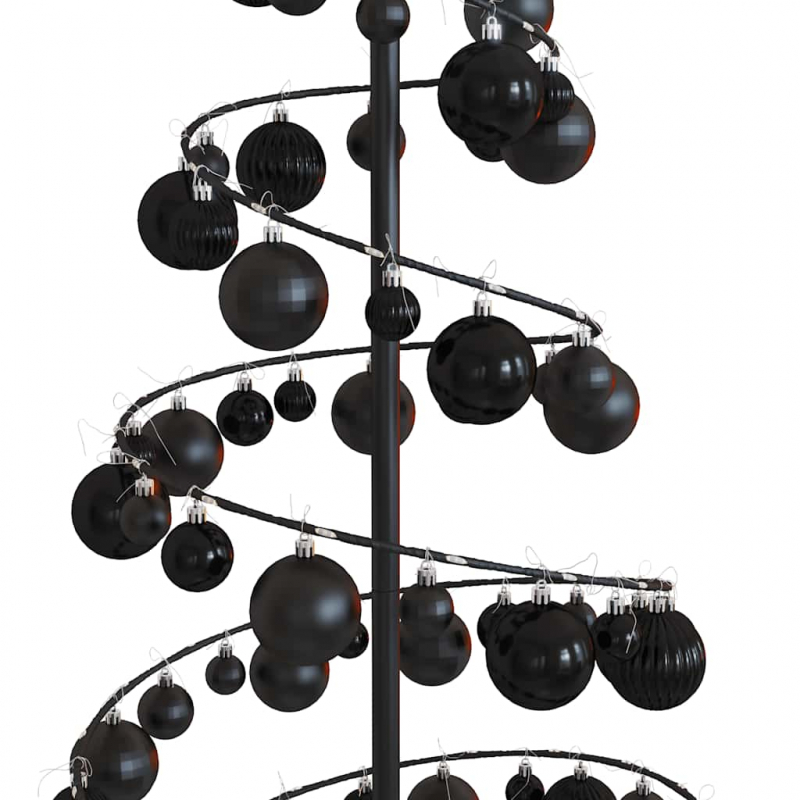 Weihnachtsbaum Kegelform mit Kugeln 100 LEDs Warmweiß 150 cm