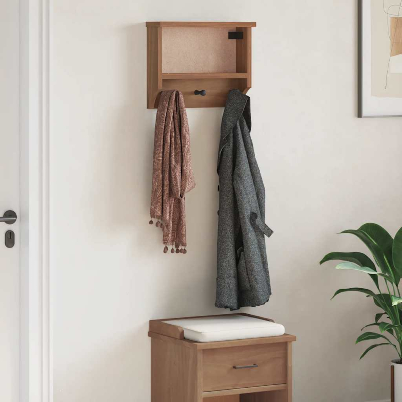 Wandgarderobe SANDNES 45x12x35 cm Massivholz Kiefer