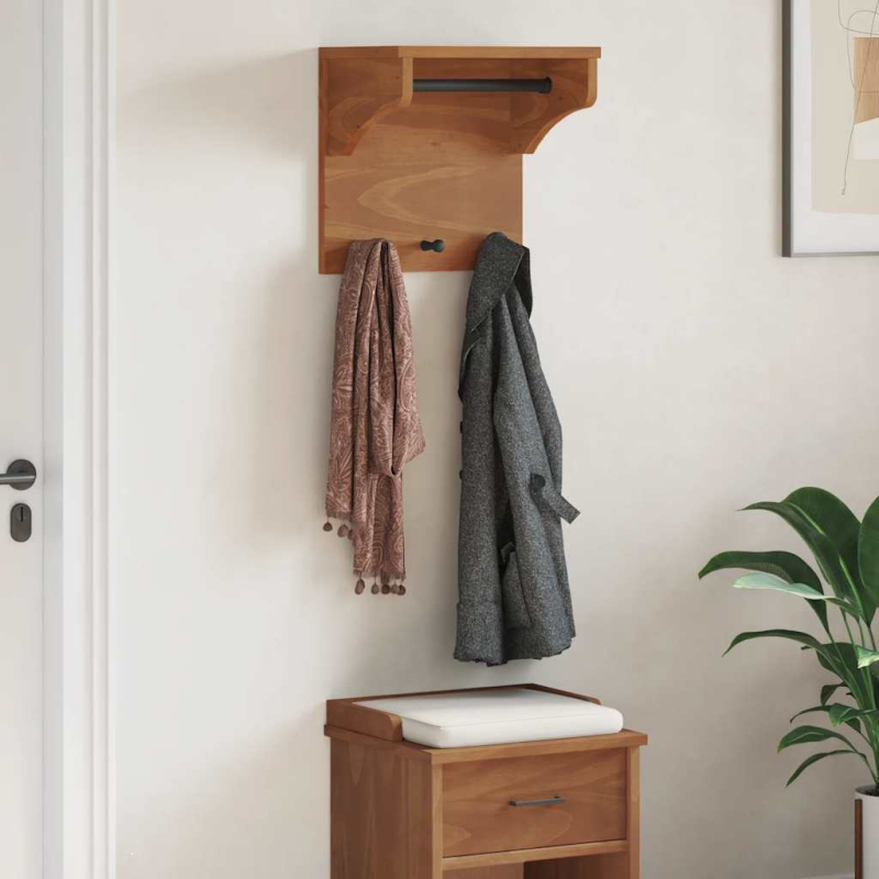 Wandgarderobe SANDNES 43x30x42 cm Massivholz Kiefer