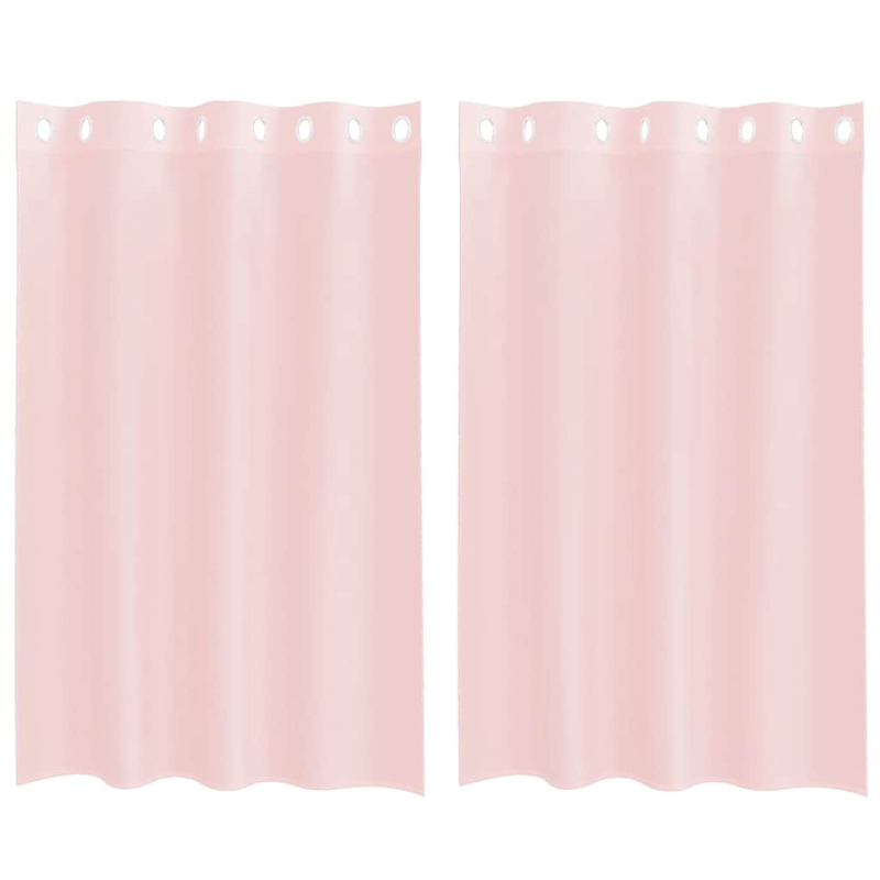 Voile Vorhänge mit Ösen 2 Stk. Hellrosa 140x175 cm