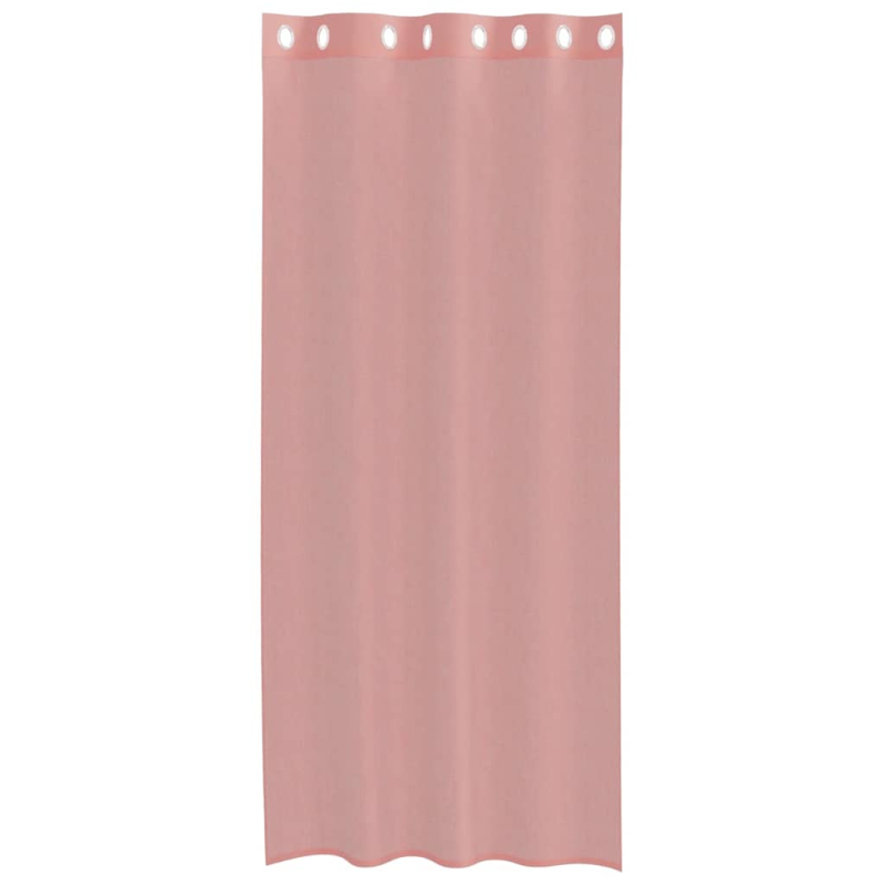 Voile Vorhänge mit Ösen 2 Stk. Rosa 140x245 cm