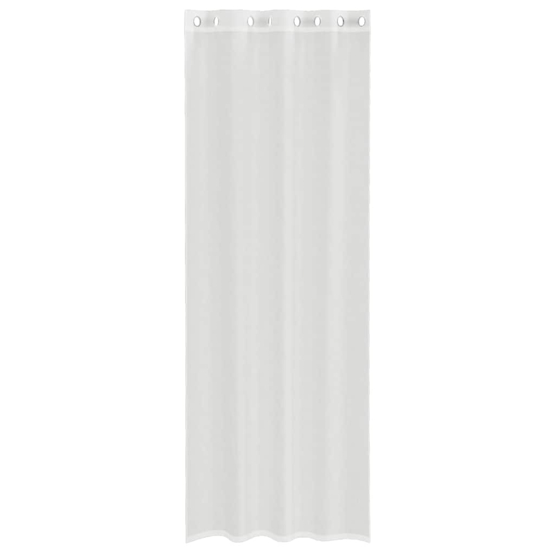Voile Vorhänge mit Ösen 2 Stk. Weiß