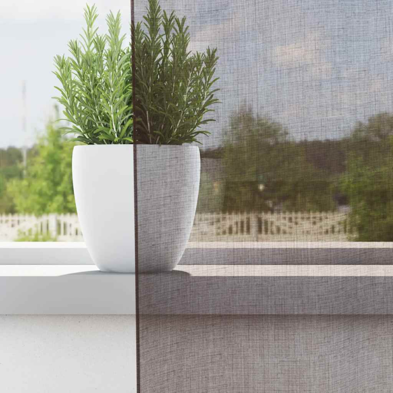 Voile Vorhänge mit Stangentaschen 2 Stk. Braun