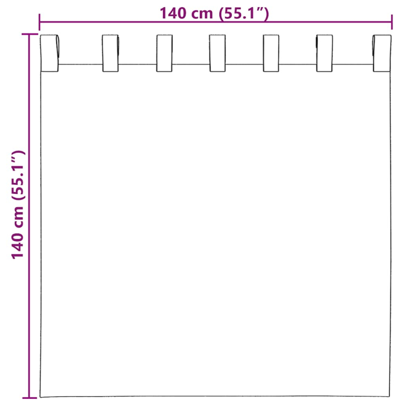 Voile Vorhänge mit Stangentaschen 2 Stk. Rosa