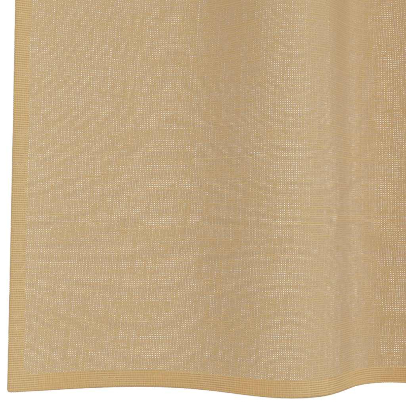Voile Vorhänge mit Stangentaschen 2 Stk. Sandfarbe