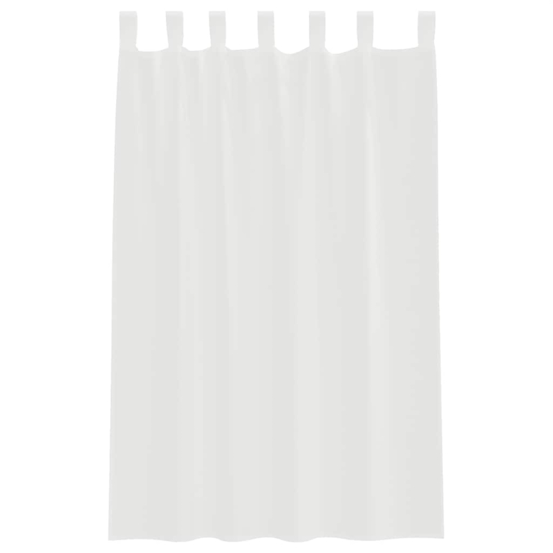 Voile Vorhänge mit Stangentaschen 2 Stk. Weiß