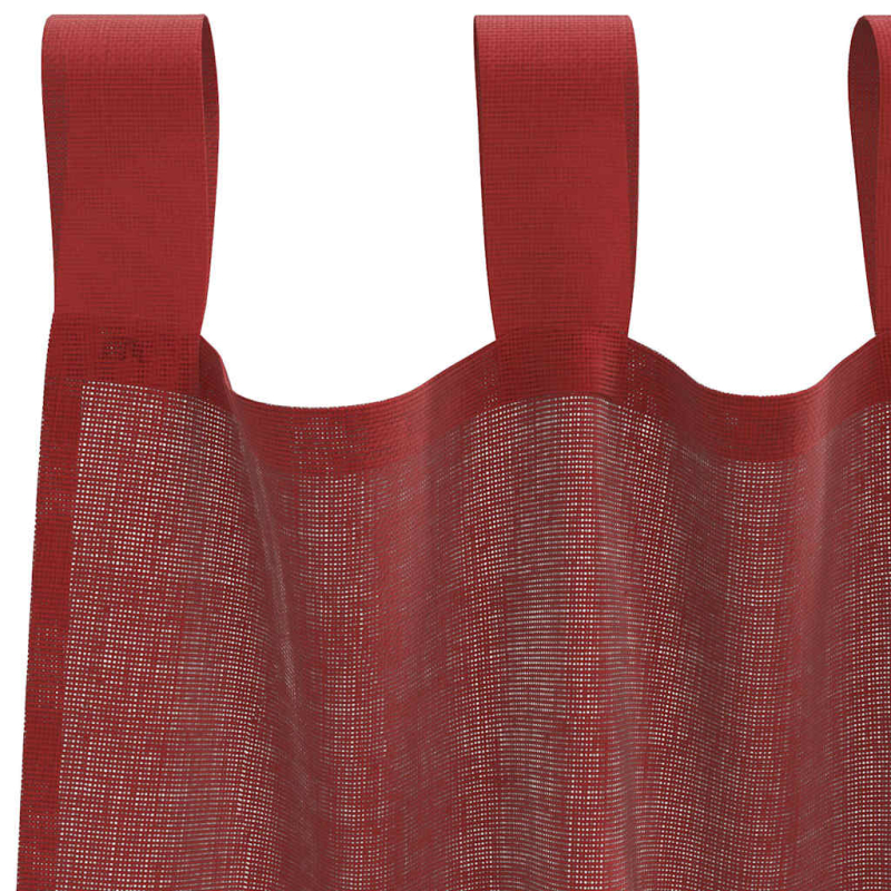 Voile Vorhänge mit Stangentaschen 2 Stk. Weinrot
