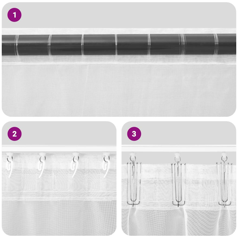Voile Vorhänge mit Lasche 2 Stk. Apfelgrün