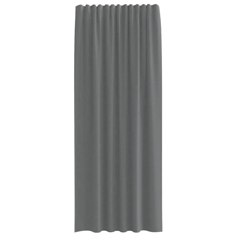 Voile Vorhänge mit Schlaufen 2 Stk. Dunkelgrau 140x245 cm